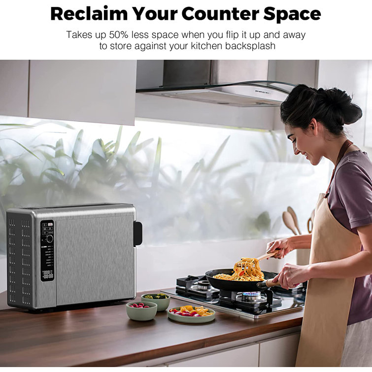 Fold up air top fryer toaster oven